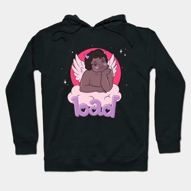 BAD CHERUB - purple Hoodie by bratcave.studio